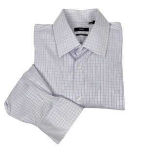 BOSS Hugo Boss Men Shirt Long Sleeve | Size 17 34/35 | Lilac Purple